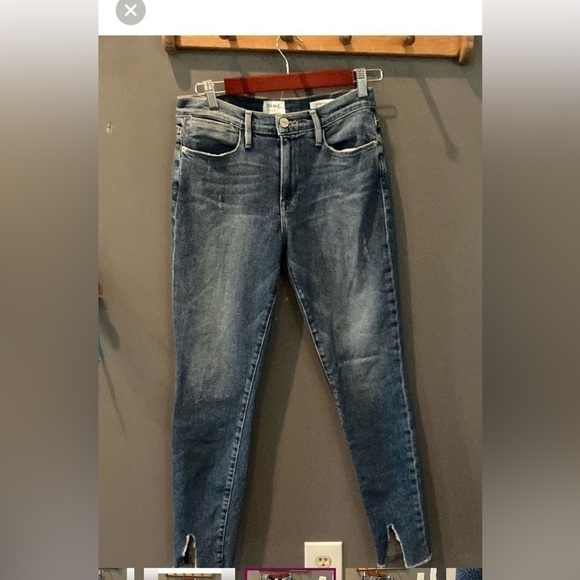 Frame Le High Skinny 28 waist distressed jeans great condition - Picture 13 of 13